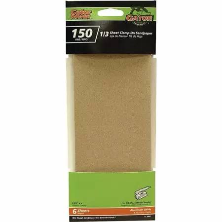 Gator 1/3 Sheet Clamp-On Sandpaper Fashion