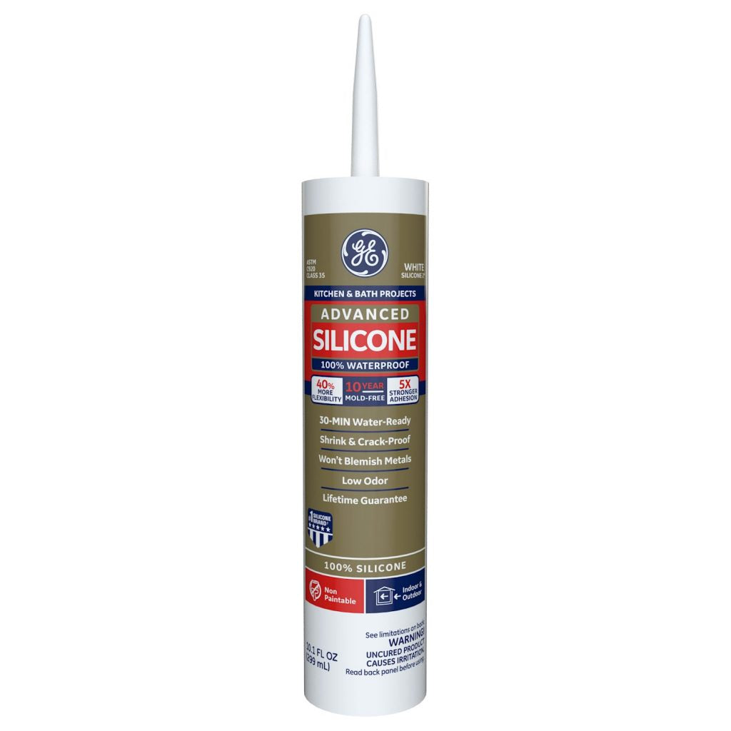 General Electric 10.1 oz Advanced Silicone 2 Kitchen & Bath Sealant Supply