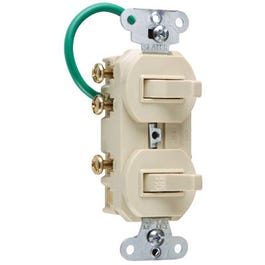 Grounding Single-Pole/3-Way Switch, 15-Amp, 125-Volt, Ivory Online Hot Sale