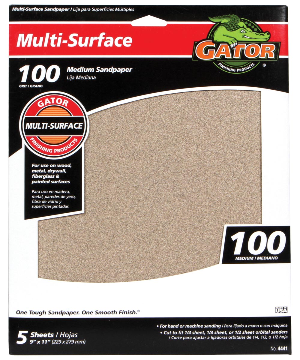 Gator’s multi-purpose aluminum oxide sandpaper  100 Grit Online Hot Sale