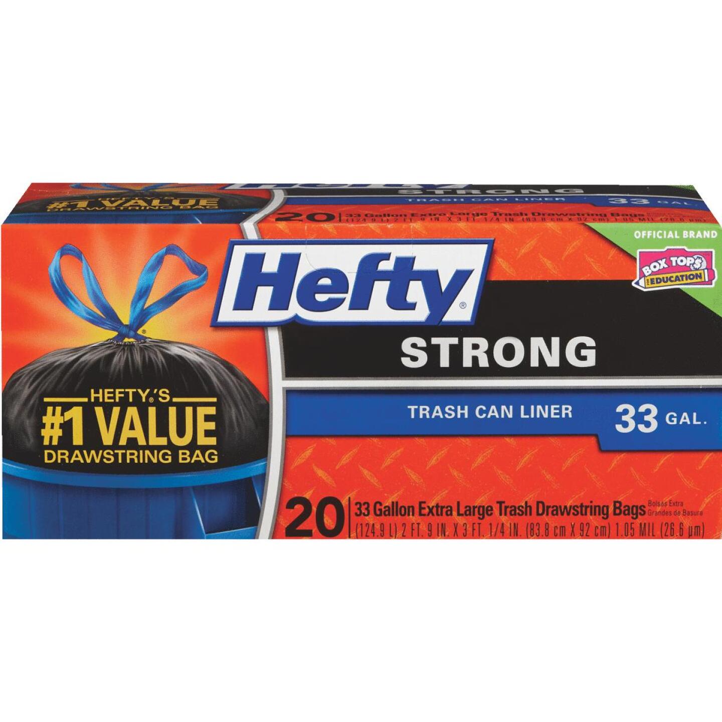 Hefty Strong 33 Gal. Extra Large Black Trash Bag (20-Count) Discount