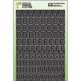 House Address Number & Letter Set, Peel & Stick, Black Vinyl, 1-In. Hot on Sale