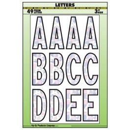 House Address Letter Set, Peel & Stick, Silver/Prism Vinyl, 3-In. Online now