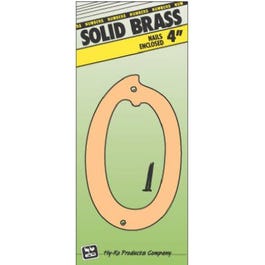House Address Number “0”, Brass, 4-In. Supply