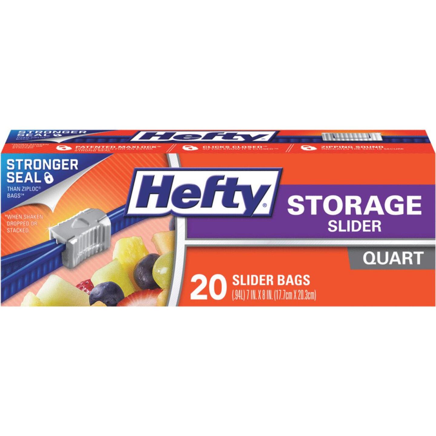 Hefty 1 Qt. Slider Food Storage Bag (20 Count) Supply