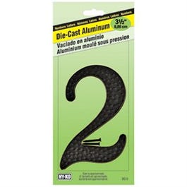 House Address Number “2”, Black Die-Cast Aluminum, 3-1/2-In. Online Hot Sale