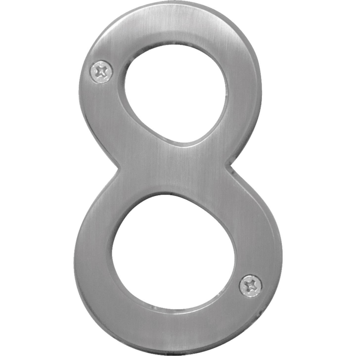 Hy-Ko Prestige Series 4 In. Satin Nickel House Number Eight Online Sale