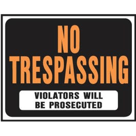Jumbo “No Trespassing” Sign, Plastic, 15 x 19-In. Discount