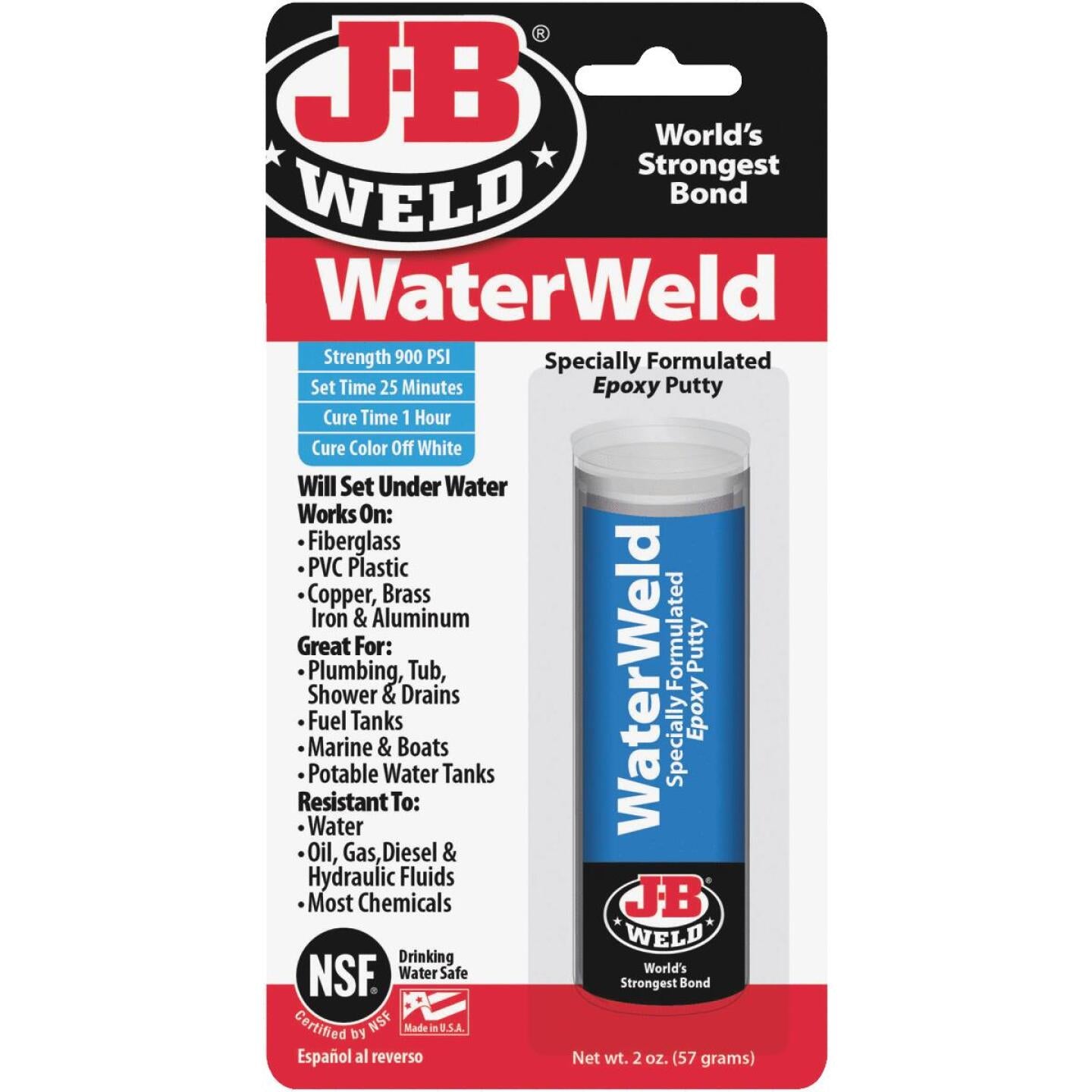 J-B Weld 2 Oz. WaterWeld Epoxy Putty Hot on Sale