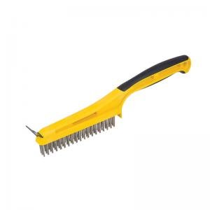Hyde Tools Stainless Steel Stripping Brush with Scraper 1/2″ x 5-1/4″ Online Hot Sale
