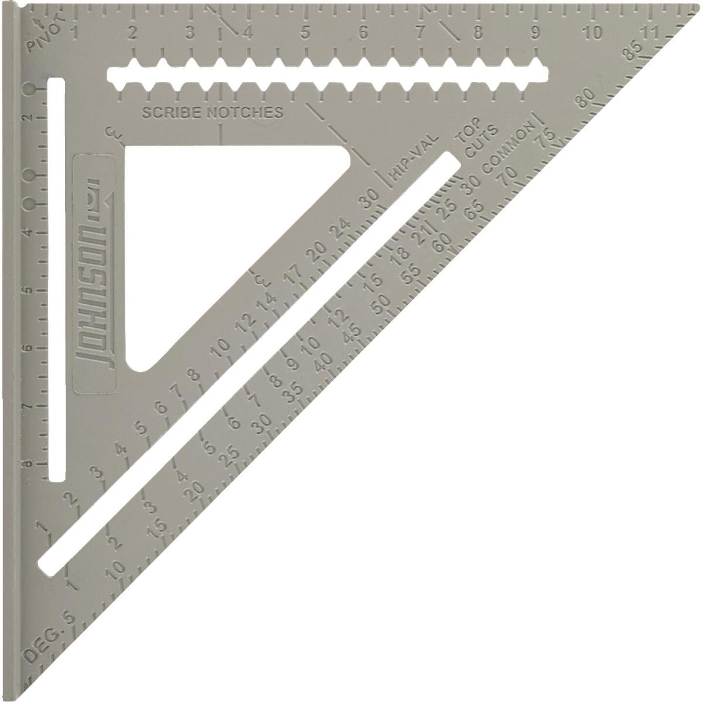 Johnson Level 12 In. Aluminum Rafter Square with Instruction Manual & Rafter Tables Discount