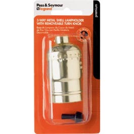 Incandescent 3-Way Metal Shell Lampholder Socket, Brass Finish, 250-Watt, 250-Volt Online