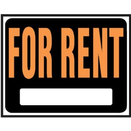 Jumbo “For Rent” Sign, Plastic, 15 x 19-In. Supply