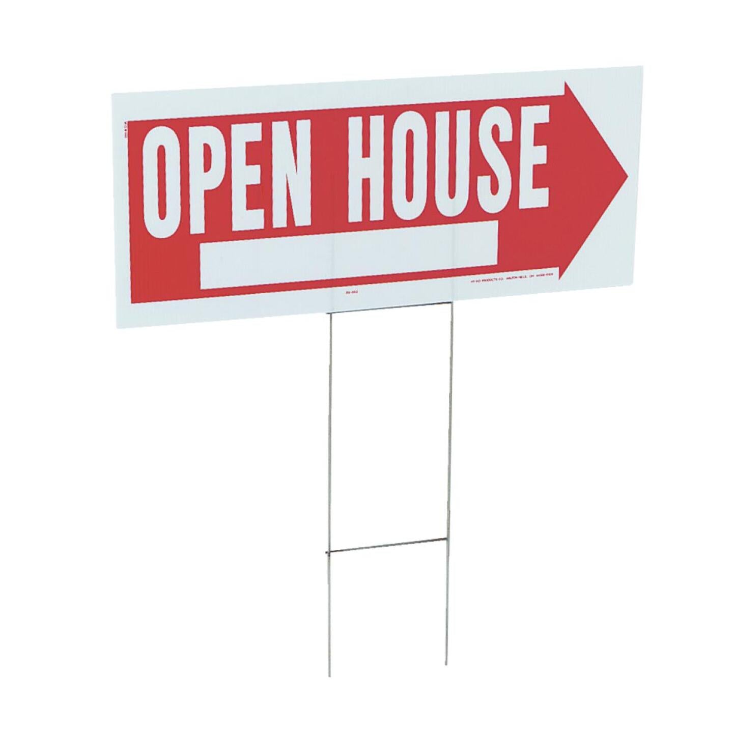 Hy-Ko Corrugated Plastic Sign, Open House Hot on Sale