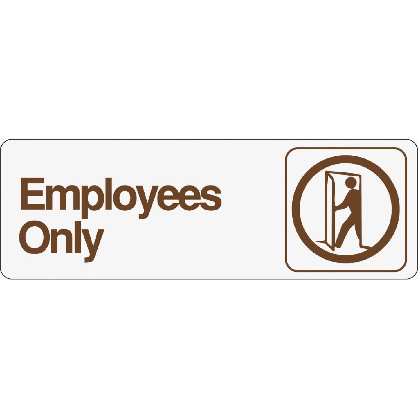 Hy-Ko Deco Series Plastic Sign, Employees Only Discount