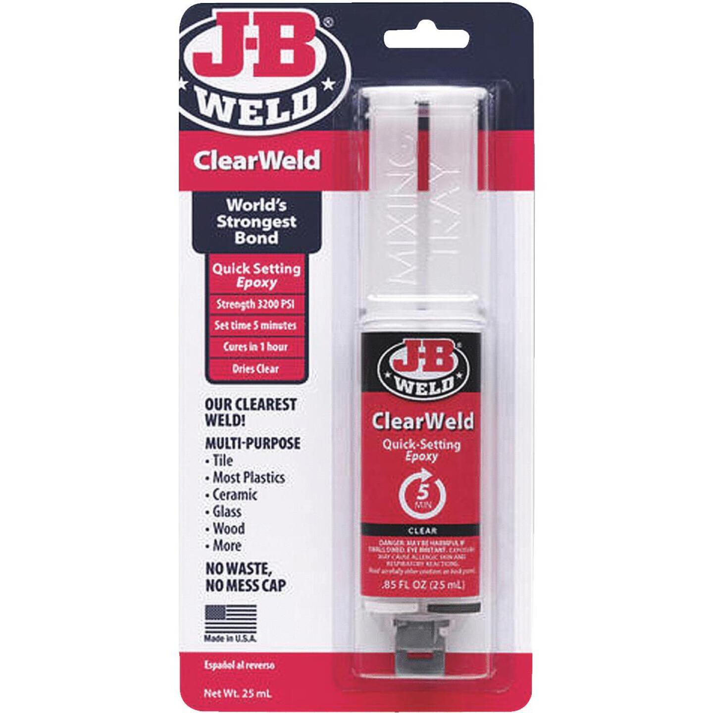J-B Weld 0.85 Oz. ClearWeld Epoxy, Syringe Supply