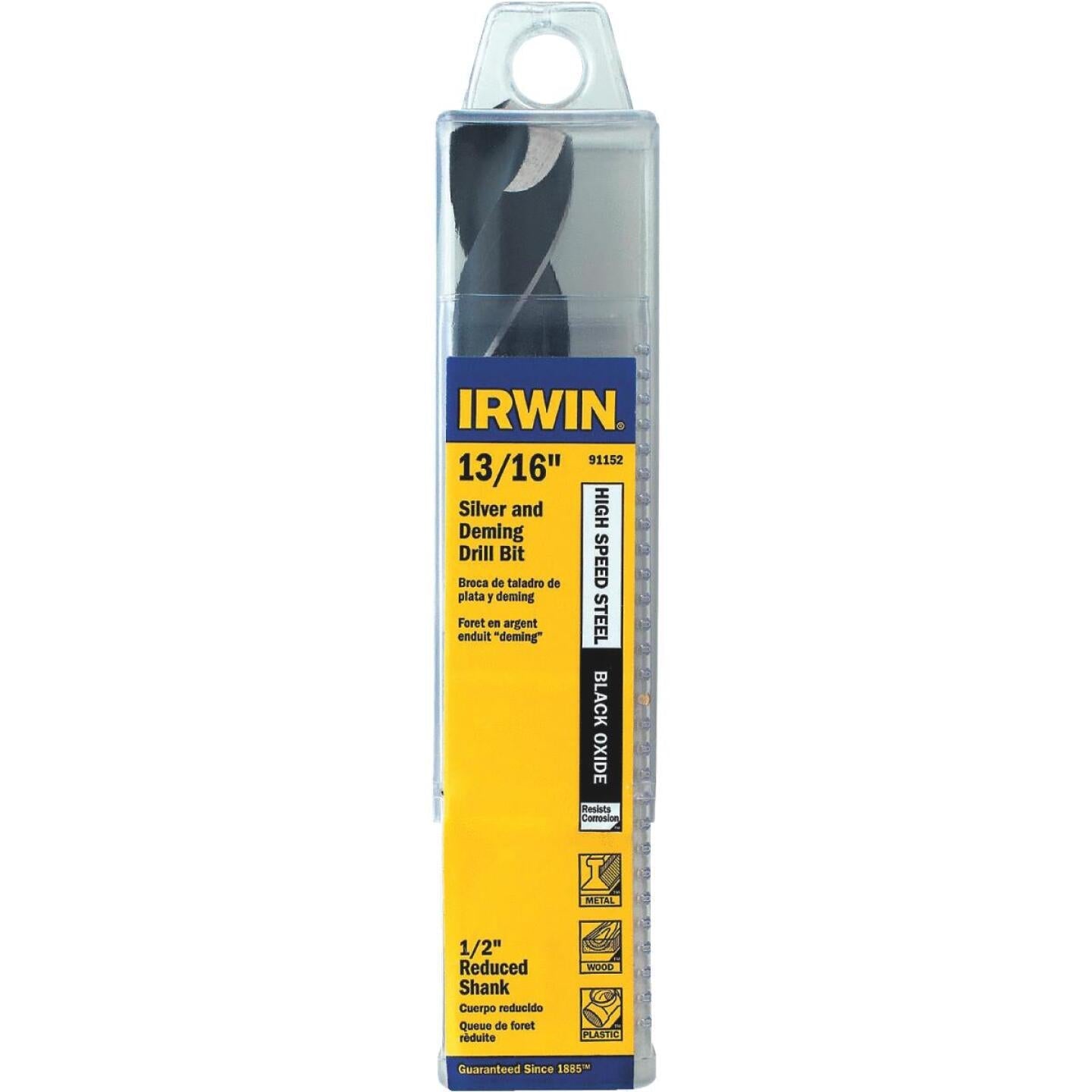 Irwin 13/16 In. Black Oxide Silver & Deming Drill Bit Discount