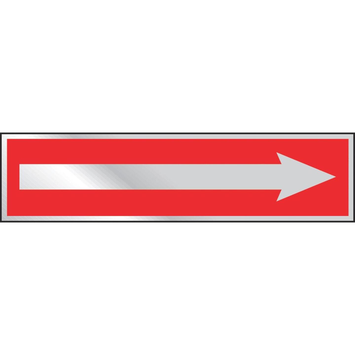 Hy-Ko Brushed Aluminum Sign, Arrow Right Hot on Sale