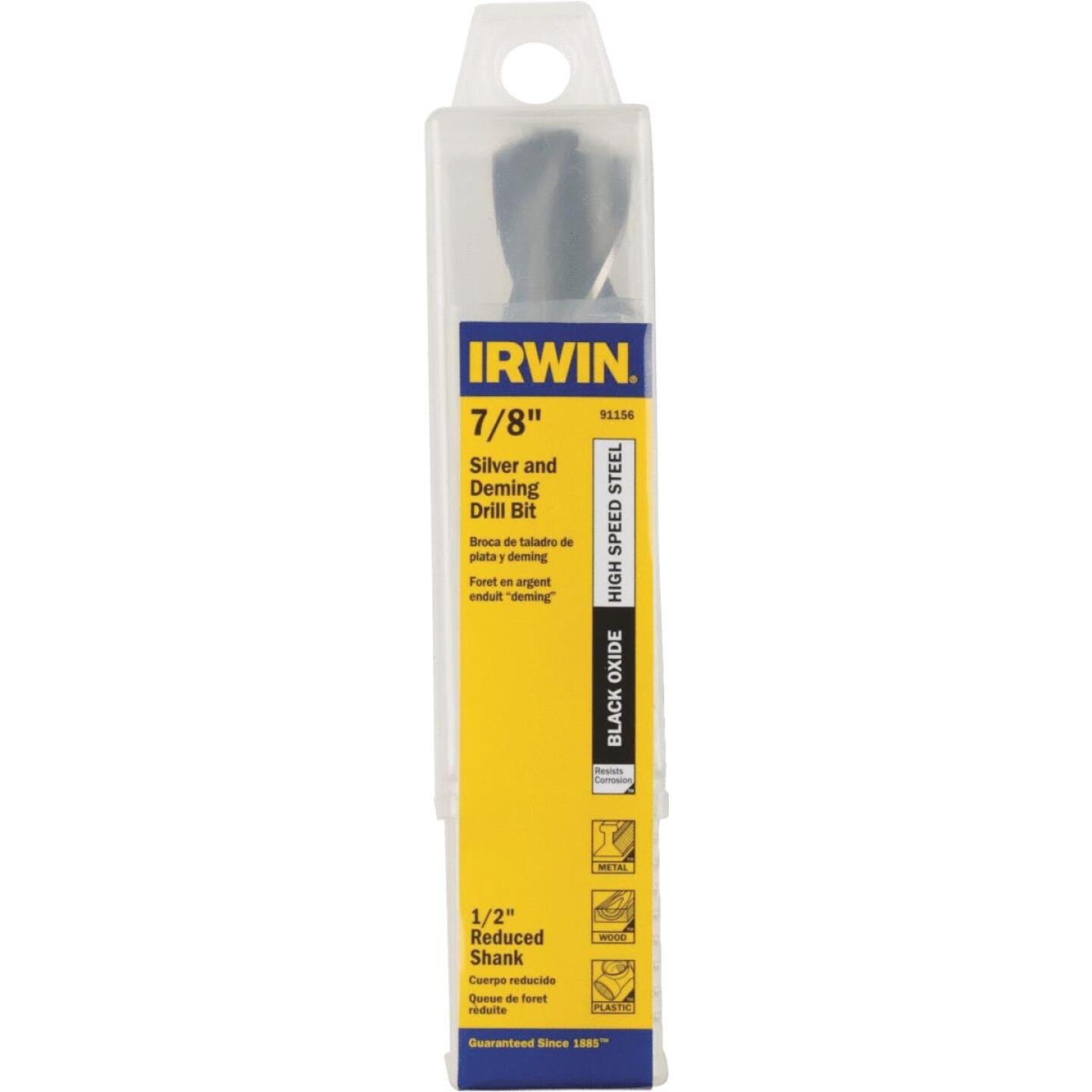 Irwin 7/8 In. Black Oxide Silver & Deming Drill Bit Online Sale