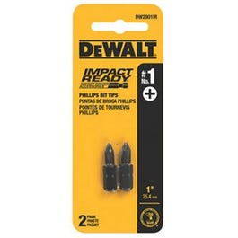 Impact Ready Bit Tip, #1 Phillips, 2-Pk. Discount