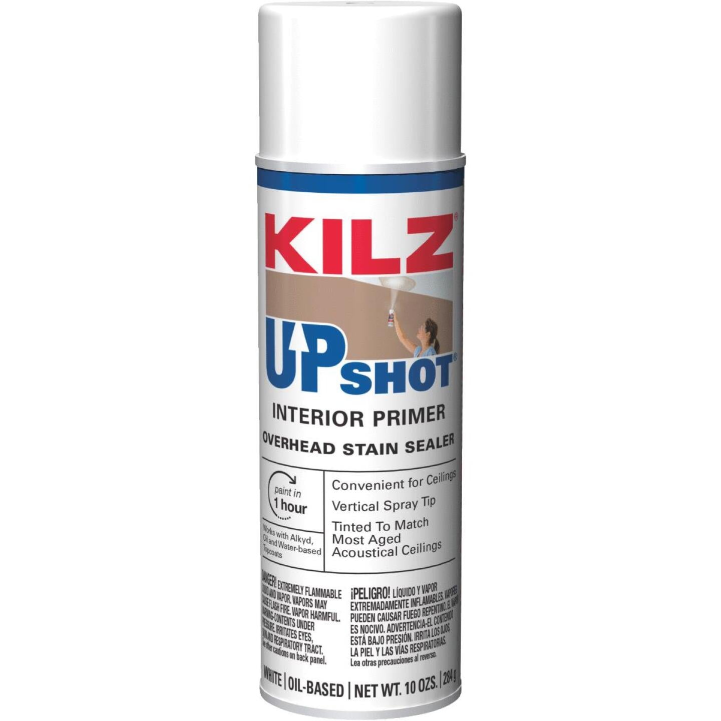Kilz Upshot 10 Oz. Overhead Stain Sealer Spray, White Online Hot Sale