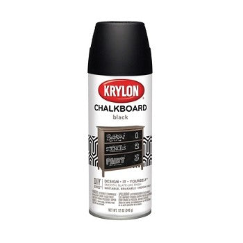 Krylon I00807 Chalkboard Paint, Black ~ 12 oz Spray Supply