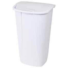 Kitchen Wastebasket, Swing Top, White, 11-Gal. Discount