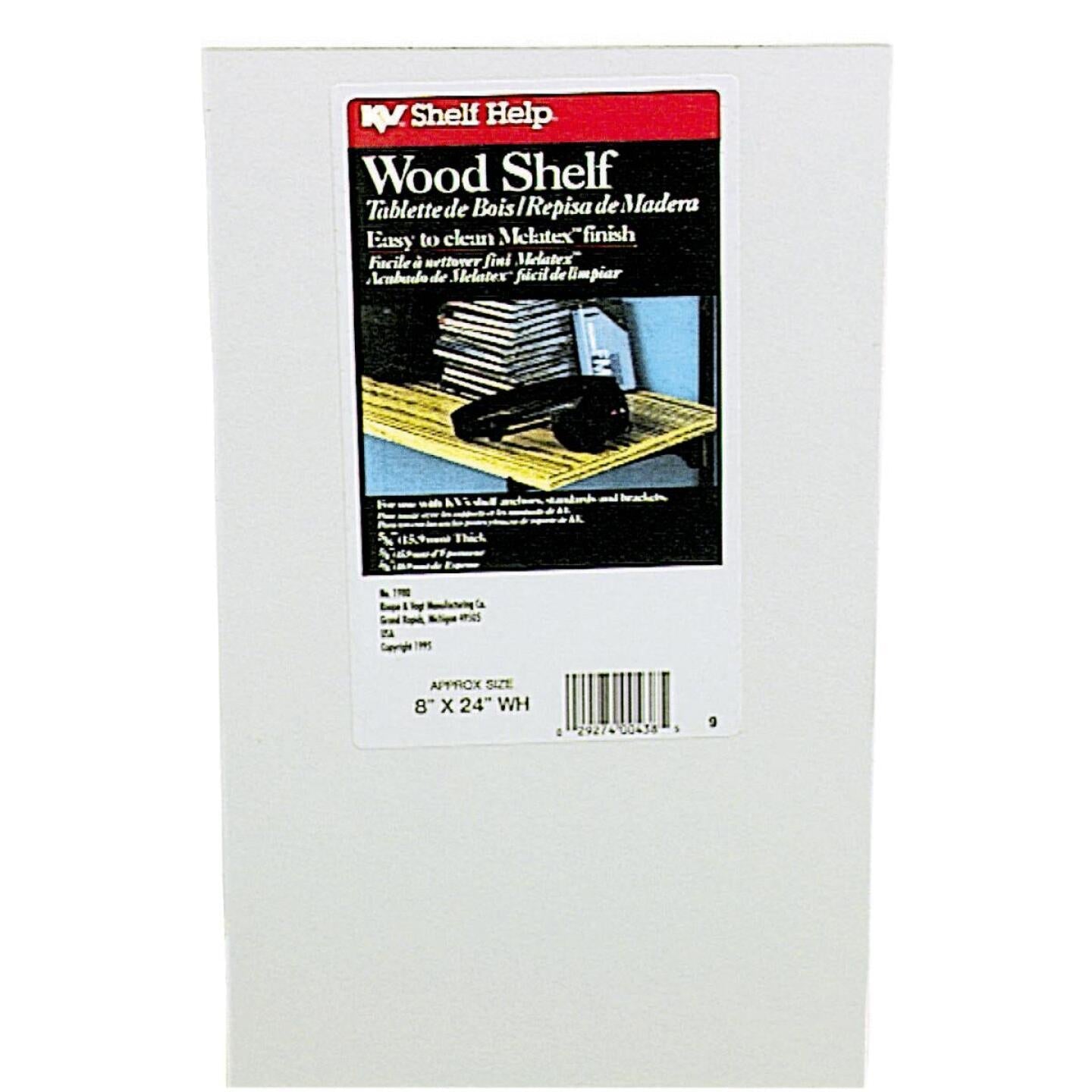 Knape & Vogt 8 In. x 24 In. White All-Purpose Shelf Online now