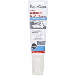 Kitchen & Bath Silicone Sealant, Clear, 2.8-oz. Supply