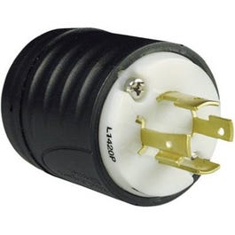 Locking Plug, Black & White, 3-Pole, 4-Wire Grounding, NEMA L6-30p, 20-Amp., 125/250-Volt Online Sale