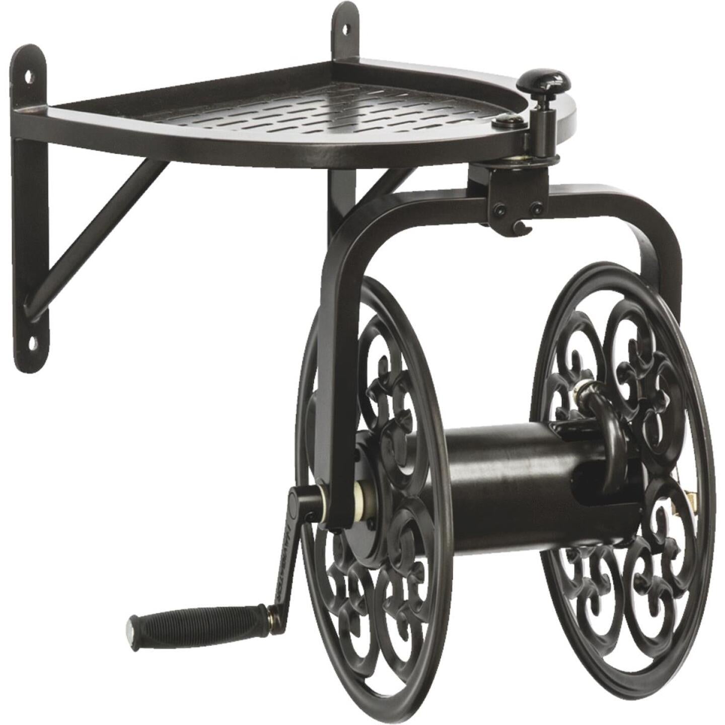 Liberty Garden Navigator 125 Ft. x 5/8 In. Bronze Steel Wall Mount Rotating Hose Reel Supply