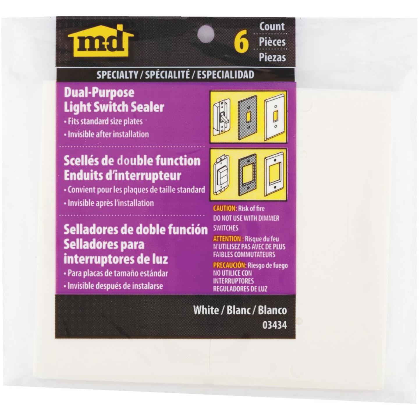 M-D Dual Purpose Switch & Wall Plate Insulator, (6-Pack) on Sale