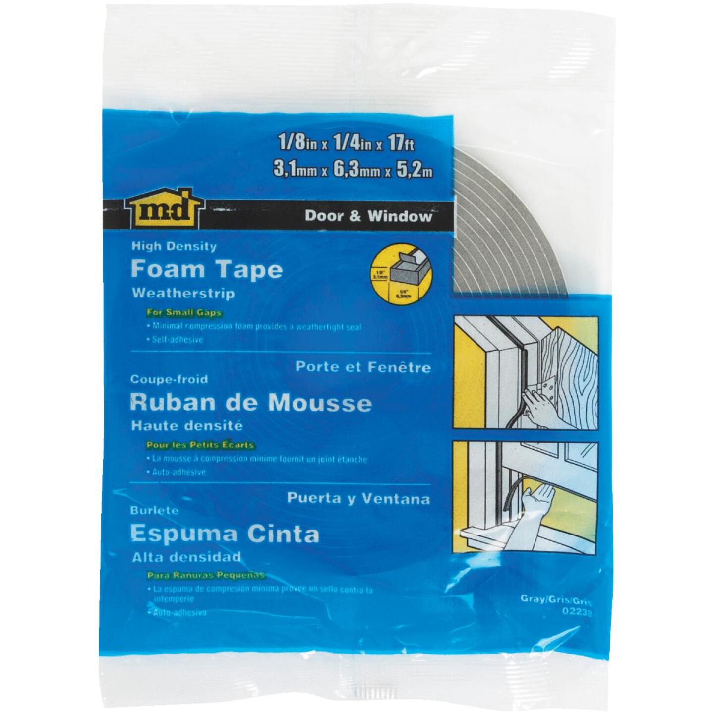 M-D 1/4″ W x 1/8″ T x 17′ L Gray Foam Weatherstrip Tape Online Sale