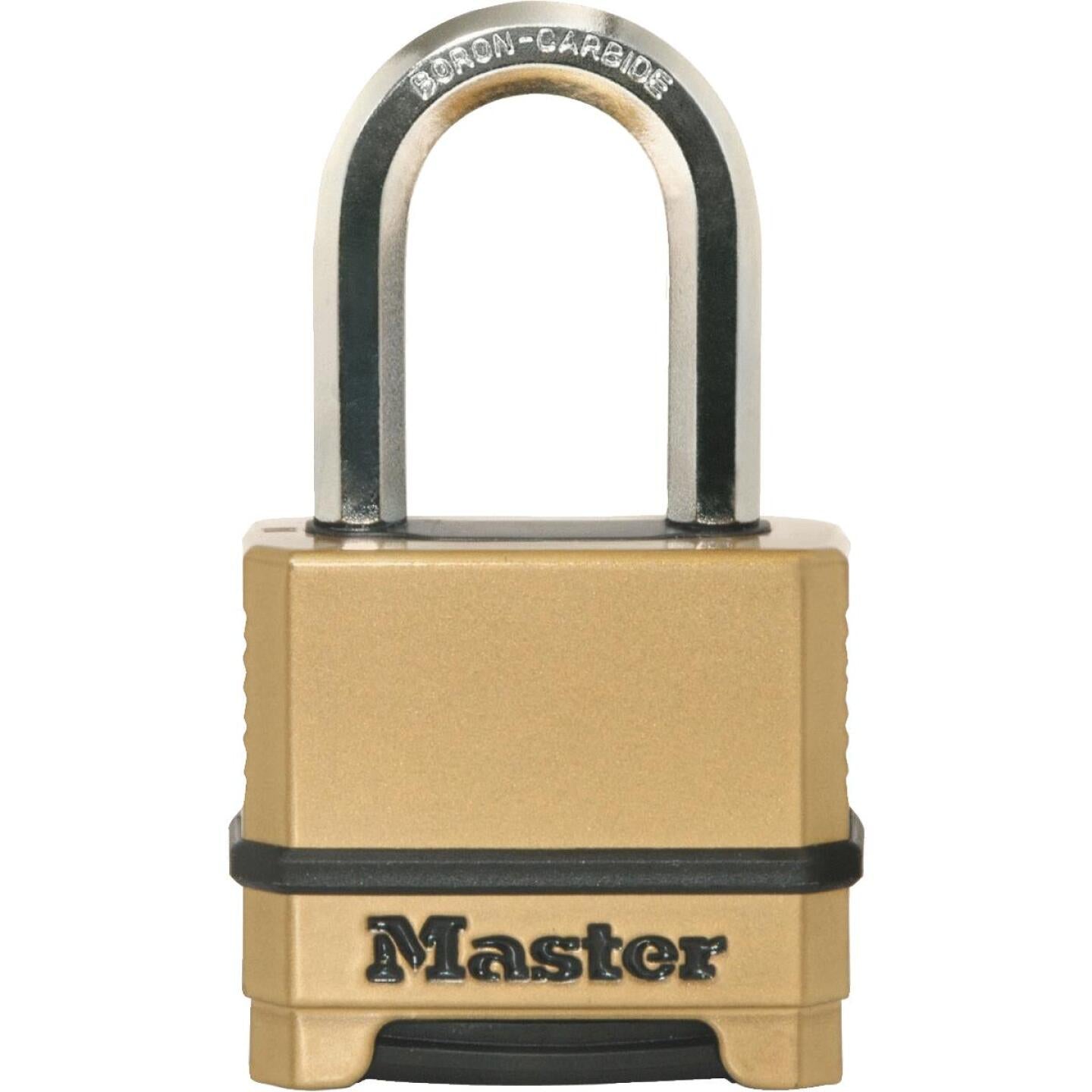 Master Lock Magnum 2 In. Steel Gold & Black Combination Padlock with 1-1/2 In. Shackle Supply