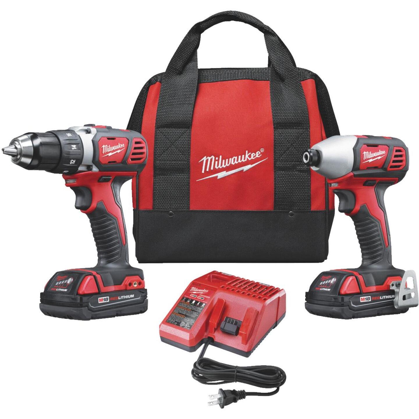Milwaukee 2-Tool M18 Lithium-Ion Compact Drill/Driver & Impact Driver Cordless Tool Combo Kit Online Sale