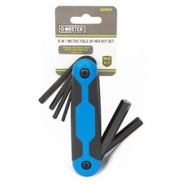 Metric Hex Key Set, Large, Fold-Up, 6-In-1 Supply