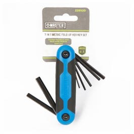 Metric Hex Key Set, Small, Plastic, Fold-Up, 7-In-1 on Sale