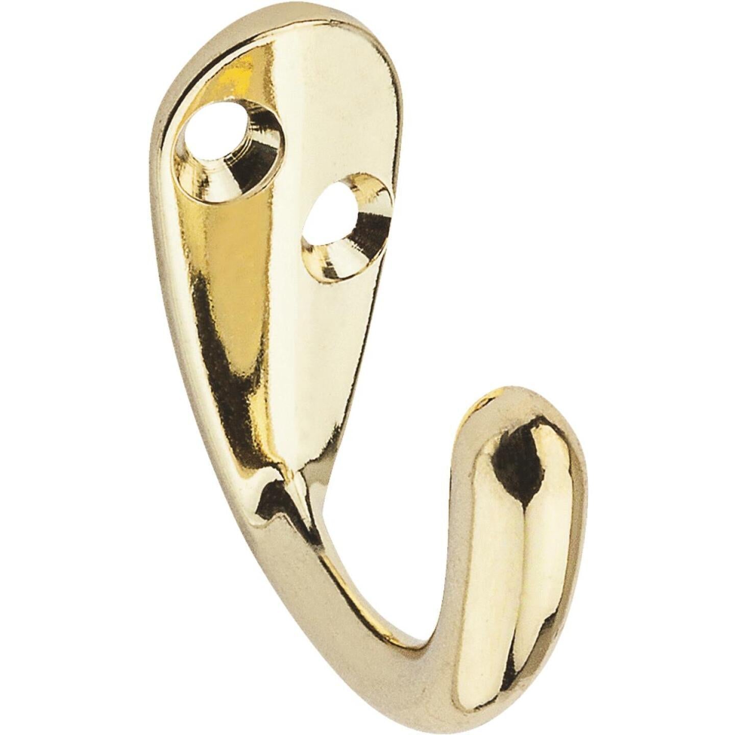 National Brass Single Cloth Wardrobe Hook, 2 per Card Online Sale