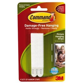 Narrow Picture Hanging Strips White on Sale
