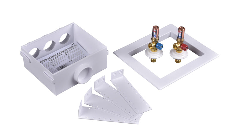 Oatey® Quadtro® 1/4 Turn Washing Machine Outlet Box Supply