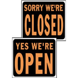 Open/Closed Reversible Sign, Plastic, 15 x 19-In. Sale