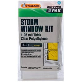 Outdoor Storm Window Kit, 3 x 6-Ft., 4-Pack Online Sale