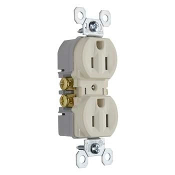 Pass & Seymour 15A/125V Trademaster® Tamper-Resistant Duplex Receptacle, Light Almond Supply