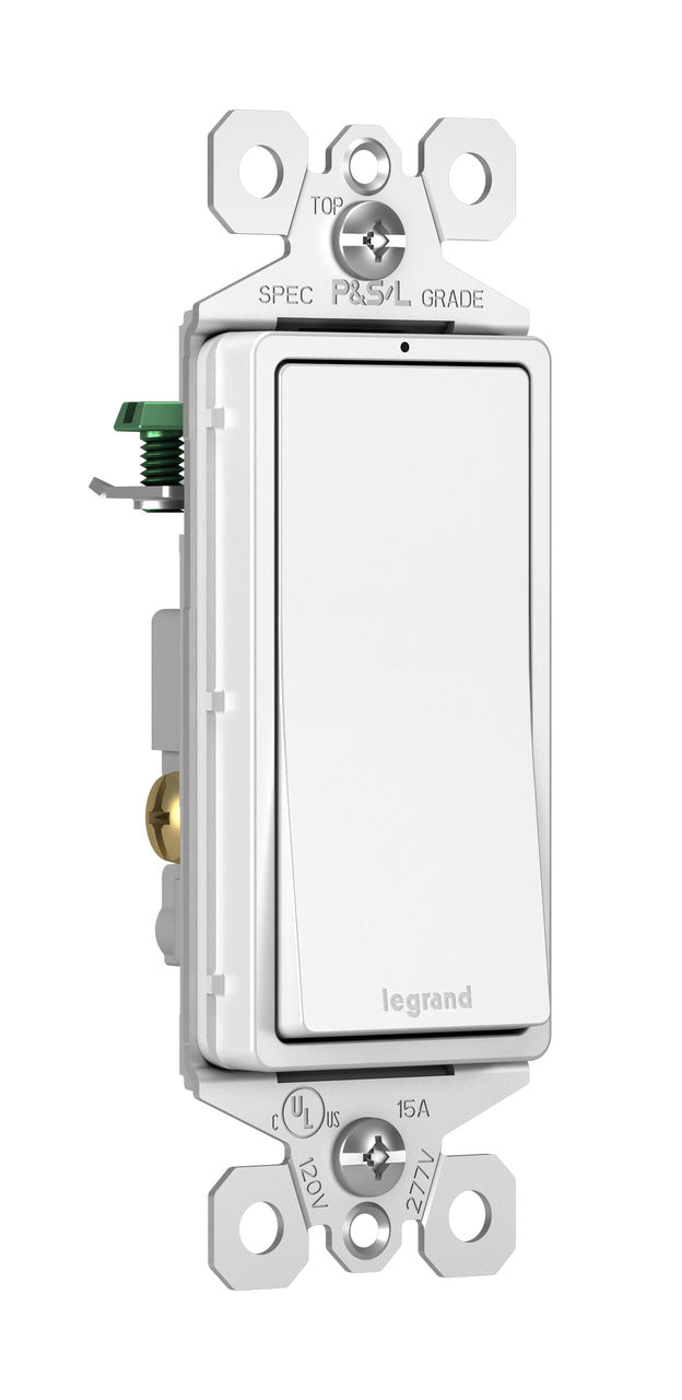 Pass & Seymour White Single-Pole Premium Decorator Lighted Switch, , 15A, 120/277V, Sale