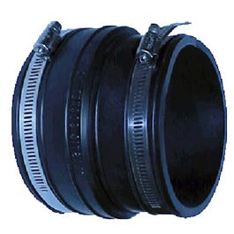 Pipe Fitting, Clay Pipe Flexible Coupling, 4 x 4-In. Supply