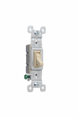 Pass & Seymour Trademaster® Grounding Toggle Switch 15A/120V Ivory Fashion