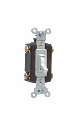 Pass & Seymour Trademaster® Grounding Toggle Switch, 15A/120V White Online now