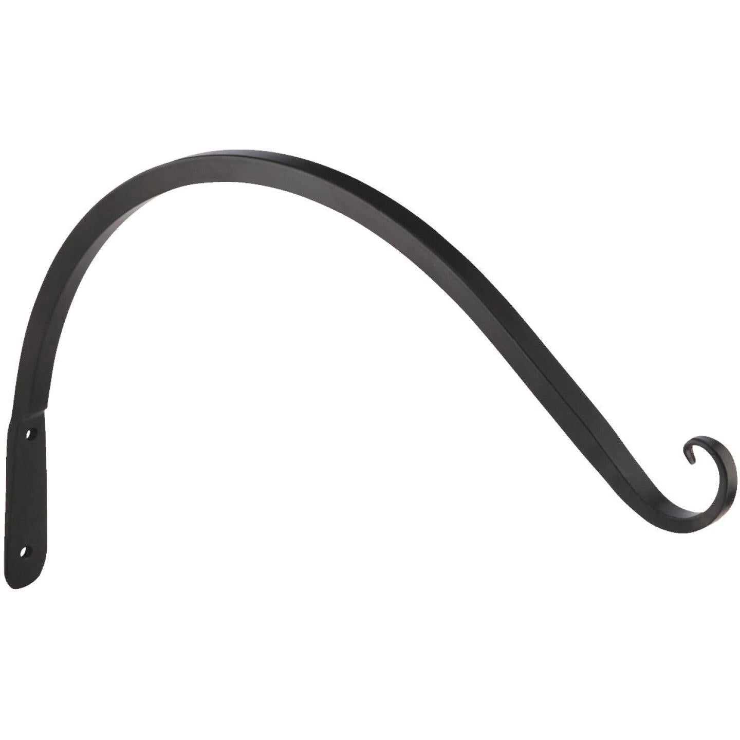 Panacea 12 In. Black Powder-Coated Curved Wrought Iron Hanging Plant Bracket Supply