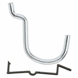 Pegboard Curved Angle Hook, Galvanized Steel, 1.5-In., 6-Pk. Hot on Sale