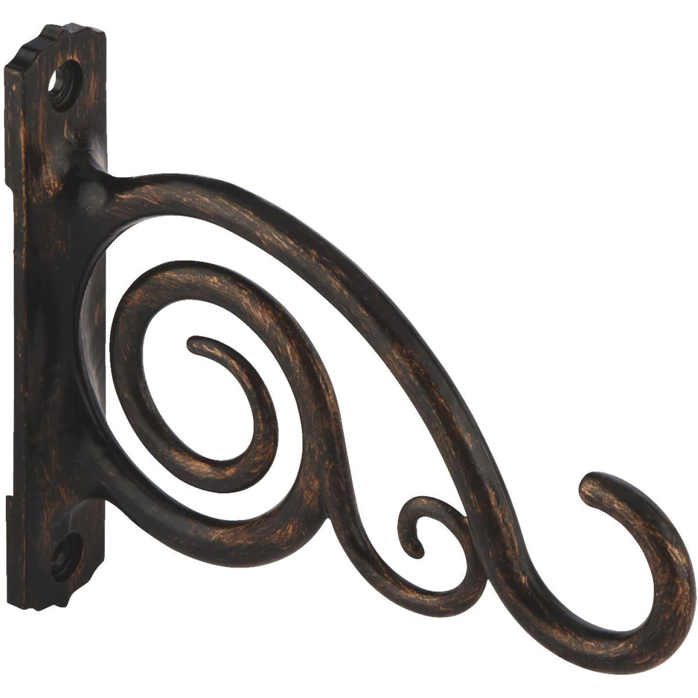 Panacea 6 In. Brushed Bronze Scroll Cast Aluminum Decorative Hanging Plant Bracket Fashion